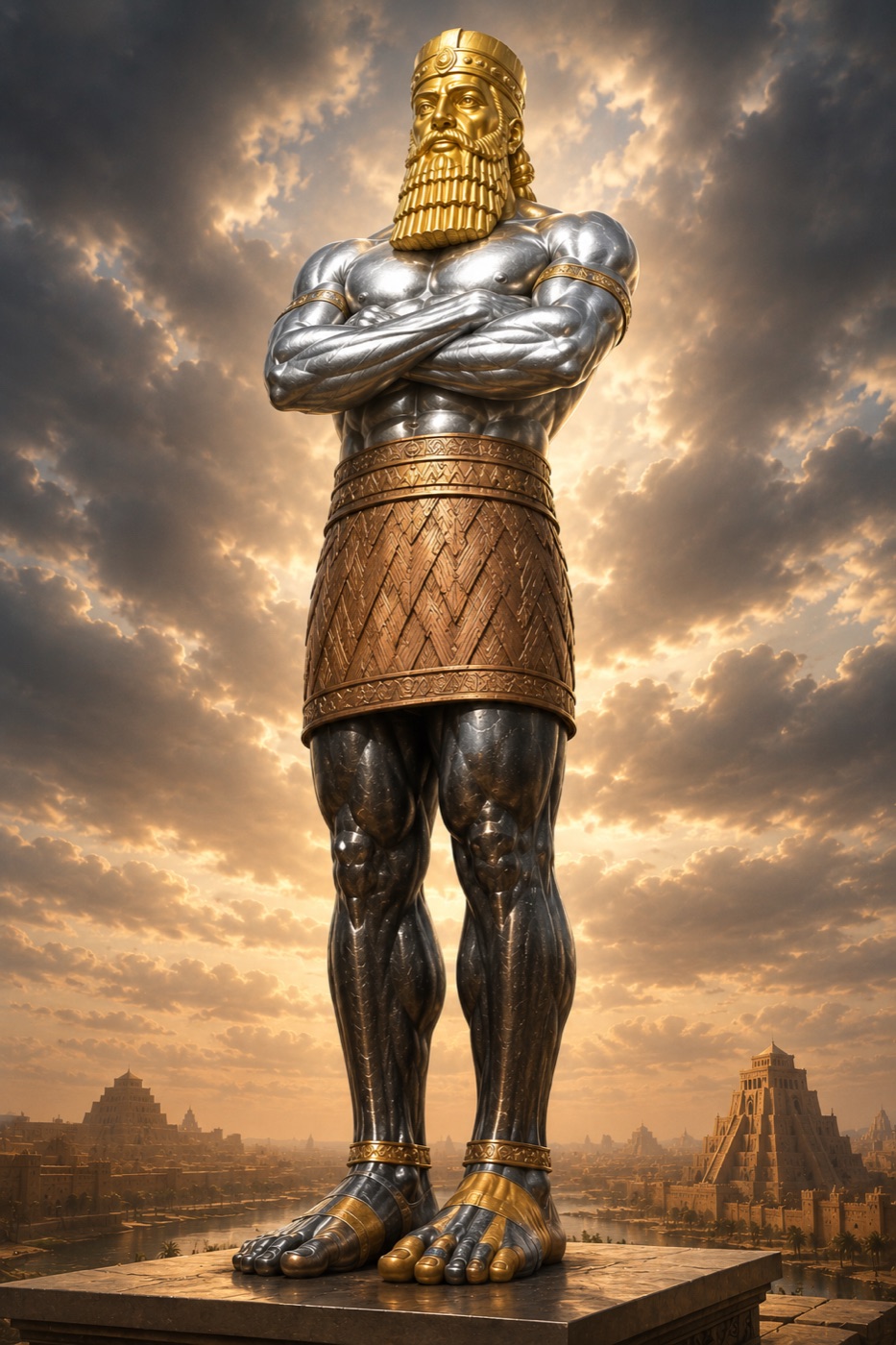 Nebukadnezars Traum — das Standbild aus Gold, Silber, Kupfer, Eisen und Ton (Daniel 2)